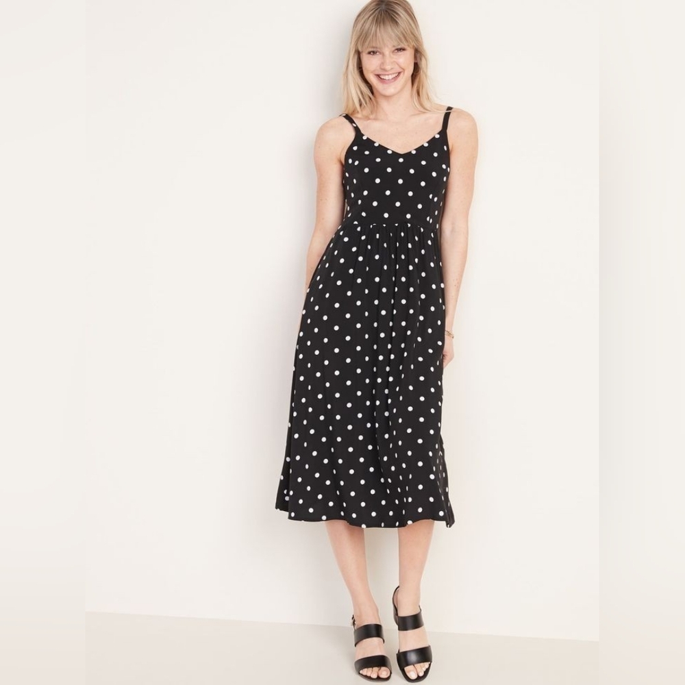 Old Navy black polkadot dress